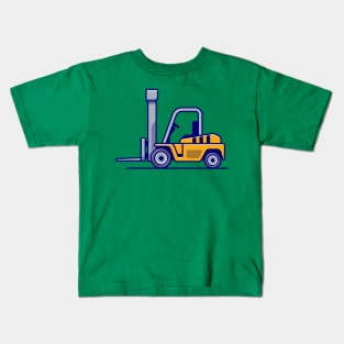 Tractor Vehicle Cartoon Illustration Kids T-Shirt